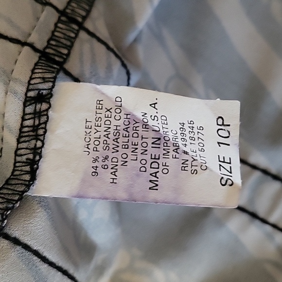 R & M Richards Petite women's jacket dress set, 10P, Black/Tan, GUC - Picture 9 of 9